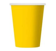 Naczynia i sztućce jednorazowe - GoDan Kubeczki papierowe 270 ml, żółte, 6 szt PF-KJZ - miniaturka - grafika 1