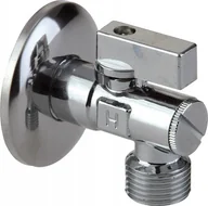 Zawory i kraniki - Hydroland ZAWÓR KĄT.KUL.1/2"-3/4" Z FILTREM I ROZETĄ H. // ZK.1/2-3/4.I.F.R - miniaturka - grafika 1