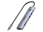 Huby USB - UNITEK USB-C 3.0 + USB-A 3.0+HDMI2.0+SD/Micro SD 3.0+ PD 100W+Scree H1124AGY01 - miniaturka - grafika 1