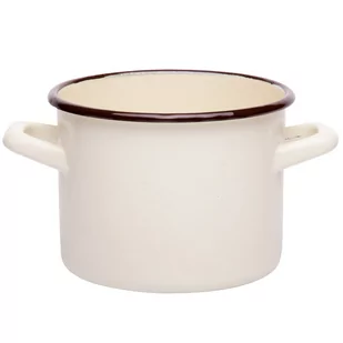Garnek emaliowany Emalia Polska Pleszew 20 cm 4,7 l kremowy - Garnki - miniaturka - grafika 1