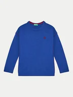Swetry dla chłopców - United Colors Of Benetton Sweter 1041H1025 Niebieski Regular Fit - miniaturka - grafika 1
