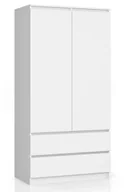 Szafy - Biała klasyczna szafa z gładkim frontem H9-M41 - miniaturka - grafika 1