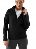 Bluzy damskie - POLAR damski BLUZA POLAROWA 4F 4FWSS24TFLEF179-20S czarny ze stójką S - miniaturka - grafika 1