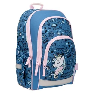 Hama Plecak szkolny blue unicorn - Plecaki szkolne i tornistry - miniaturka - grafika 1
