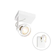 Lampy ścienne - QAZQA Nowoczesna biel punktowa - Master 50 - miniaturka - grafika 1