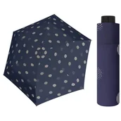 Parasole - NAJLŻEJSZA 140 g parasolka damska Doppler  Fiber Havanna granatowa w groszki - miniaturka - grafika 1