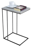 Ławy i stoliki kawowe - Druciany stolik pomocniczy beton + czarny F9-W97 - miniaturka - grafika 1