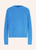 Swetry damskie - Boss Sweter Febisan Z Dodatkiem Alpaki blau - BOSS - miniaturka - grafika 1
