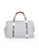 Torby i organizery dla mam - Childhome Torba Mommy Bag Signature szara - miniaturka - grafika 1