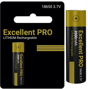 AKUMULATOR EXCELLENT PRO 18650 2600 MAH - Ładowarki i akumulatory - miniaturka - grafika 1