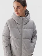 Kurtki damskie - Damska kurtka narciarska 4F 4FWAW24TTJAF573 - szara - miniaturka - grafika 1