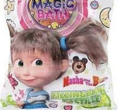 Kosmetyki kąpielowe dla dzieci - Pastylki musującej do kąpieli Masha&Bear Magic Bath 40g - miniaturka - grafika 1