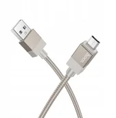Kable USB - Kabel USB A do Micro USB Hoco 2,4A 1 m X110 złoty - miniaturka - grafika 1