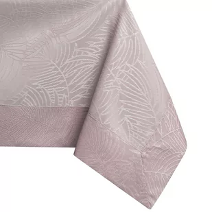 Obrus Gaia Pudrowy róż Tłoczony Roślinny 140x200 AmeliaHome - TCLOTH/AH/GAIA/BRD/POWDERPINK/140X200 - Obrusy i serwetki - miniaturka - grafika 1