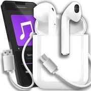 Słuchawki - SŁUCHAWKI BEZPRZEWODOWE i11 TWS BLUETOOTH 5.0 DOUSZNE ANDROID iOS POWERBANK - miniaturka - grafika 1