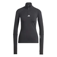Koszulki i topy damskie - adidas Kobiety TECHFIT COLD.RDY 1/4 Zip Long Sleeve Training Top, Black, XS - miniaturka - grafika 1
