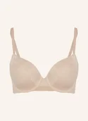 Biustonosze - Calvin Klein Biustonosz Usztywniany Lightly Lined beige - miniaturka - grafika 1