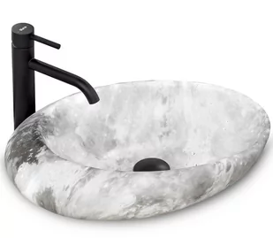 Rea Umywalka nablatowa 48 Roxy C Stone L Grey U6651 - Umywalki - miniaturka - grafika 1