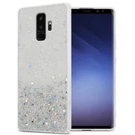 Etui i futerały do telefonów - Pokrowiec Do Samsung Galaxy S9 PLUS Etui w Przezroczysty z Brokatem Glitter Obudowa Case Cover TPU Cadorabo - miniaturka - grafika 1