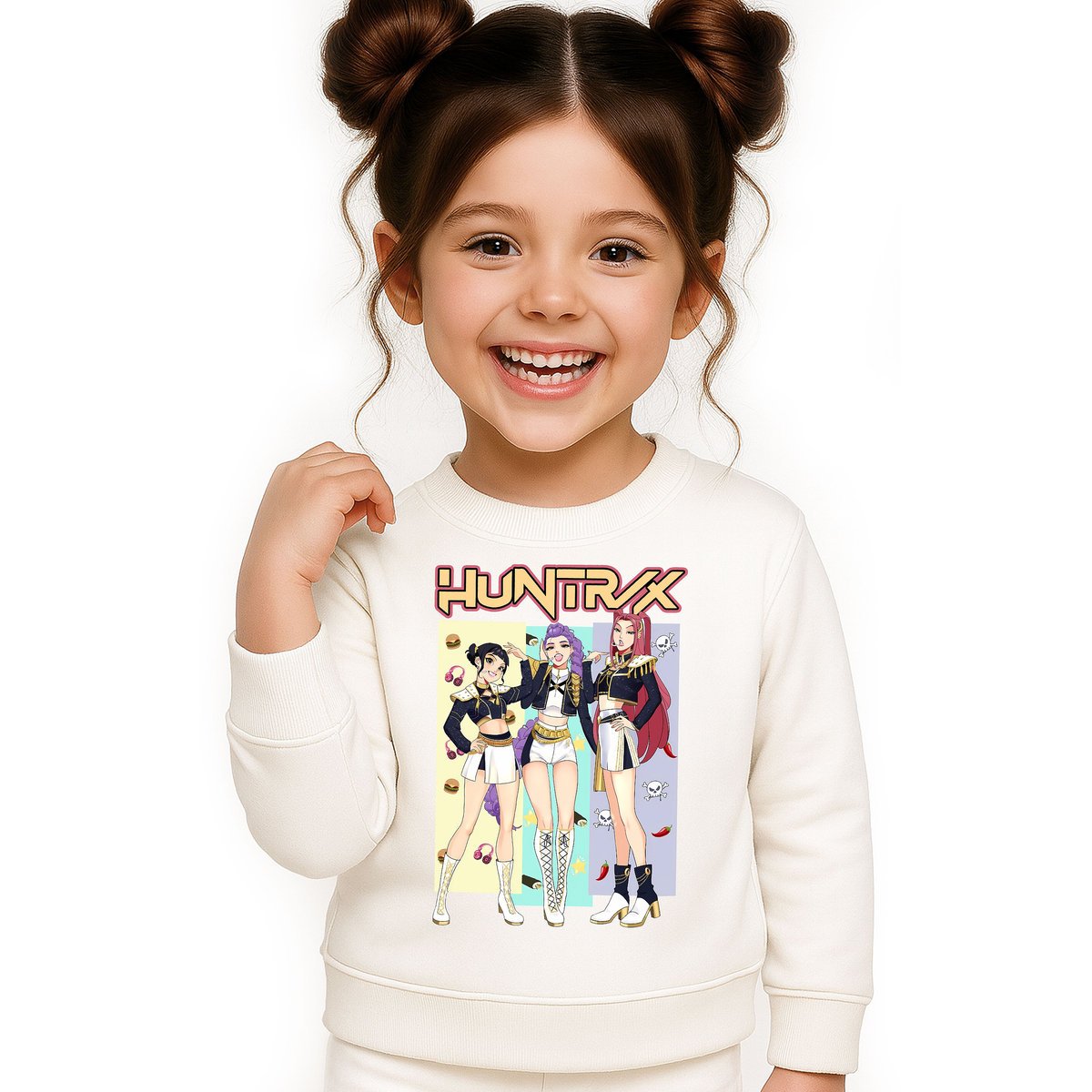 BLUZA DZIECIĘCA KPOP DEMON HUNTERS HUNTRIX 104 BAWEŁNIANA JAKOŚĆ