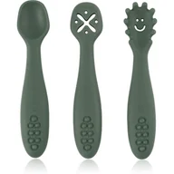 Sztućce dla dzieci - Petite&Mars Take&Match 6m+ łyżeczka dla dzieci Misty Green 3 szt. - miniaturka - grafika 1