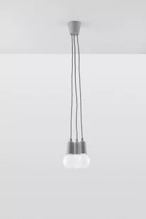 Sollux Lighting Lampa wisząca DIEGO 3 szara NICKEL - Lampy sufitowe - miniaturka - grafika 1