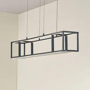 Lampa wisząca Estante Lucande, możliwość ściemniania, czarny, salon / jadalnia, metal, nowoczesny - Lampy sufitowe - miniaturka - grafika 1