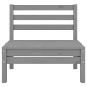 Sofy ogrodowe - vidaXL Ogrodowa sofa środkowa szara lite drewno sosnowe 806574 - miniaturka - grafika 1