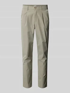 Chinosy o kroju tapered fit z zakładkami w pasie - Spodnie męskie - miniaturka - grafika 1