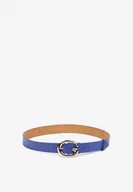 Paski - Niebieski Pasek z Metalową Klamrą Erosofia - miniaturka - grafika 1
