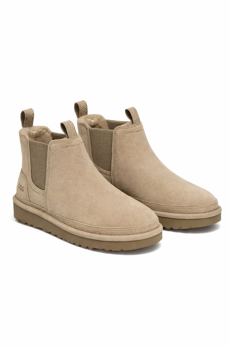 UGG SZTYBLETY MĘSKIE BEŻOWE SKÓRZANE WSUWANE 45 1I2B