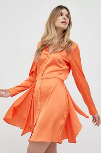 Guess sukienka kolor pomarańczowy mini prosta - Sukienki - miniaturka - grafika 1