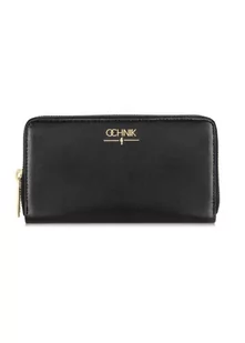 Duży czarny skórzany portfel damski PORES-0907-99 - Portfele - miniaturka - grafika 1