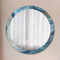 Lustra - Lustro dekoracyjne okrągłe Niebieski marmur - miniaturka - grafika 1