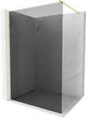 Ścianki i drzwi prysznicowe - Mexen Kioto ścianka prysznicowa Walk-in 140 x 200 cm, grafit 8 mm, złota szczotkowana - 800-140-101-55-40 - miniaturka - grafika 1