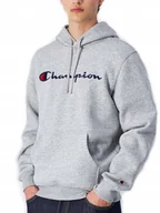 Bluzy męskie - BLUZA CHAMPION z kapturem 220253-EM021 szara kangurka XXL - miniaturka - grafika 1