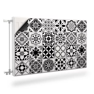 Mata Magnetyczna Grzejnika Czarno-Biała Mozaika Imitacja Płytek 80cm x 60cm - Dekoracje domu - miniaturka - grafika 1