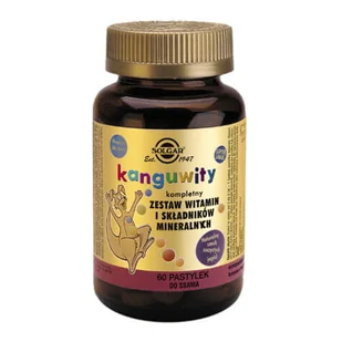 Solgar Kanguwity (smak soczyste jagody) 60 pastylek do ssania TT000479 - Witaminy i minerały - miniaturka - grafika 1