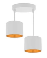 Lampy sufitowe - Candellux Atlanta lampa wisząca 2-punktowa biała 32-00675 - miniaturka - grafika 1