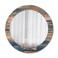 Lustra - Okrągłe Lustro Ścienne Abstrakcyjne drewno 70cm - miniaturka - grafika 1