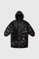 Kurtki i płaszcze dla dziewczynek - Calvin Klein Jeans kurtka dziecięca kolor czarny - miniaturka - grafika 1