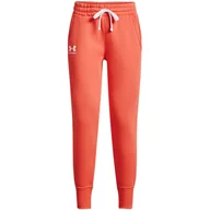 Spodnie damskie - Spodnie damskie Under Armour Rival Fleece pomarańczowe 1356416 877-XXL - miniaturka - grafika 1