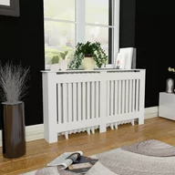 Akcesoria grzewcze - vidaXL Osłona kaloryfera z płyty MDF 152 cm - biała - miniaturka - grafika 1