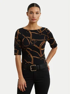 LAUREN RALPH LAUREN Bluzka 200971107001 Czarny Slim Fit - Bluzki damskie - miniaturka - grafika 1