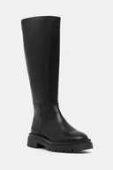 Kozaki damskie - Steve Madden kozaki skórzane Kaja-W damskie kolor czarny na płaskim obcasie 11004946 - miniaturka - grafika 1