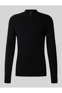 Sweter z dzianiny o kroju slim fit z kołnierzem zapinanym - Antony Morato - Swetry męskie - miniaturka - grafika 1