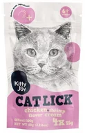 Przysmaki dla kotów - Kitty Joy Cat Lick Kurczak & Krewetki Cream 4x15g - miniaturka - grafika 1