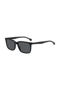 Okulary przeciwsłoneczne - BOSS okulary przeciwsłoneczne męskie kolor czarny - Boss - grafika 1