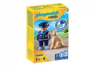 Klocki - Playmobil 1.2.3 Policjant z psem 70408 70408 - miniaturka - grafika 1