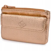 Etui na klucze - Skórzane etui na klucze banknoty pokrowiec duże Skóra Naturalna Złote - miniaturka - grafika 1